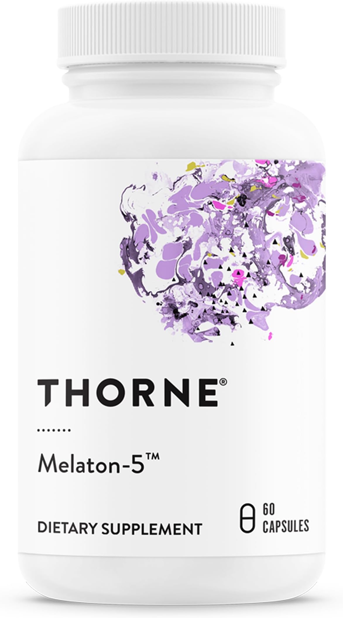 Melaton-5-5 mg Melatonin Supplement - Supports Normal Circadian Rhythms, Restful Sleep & Relaxation* - Third-Party Certified - Gluten, Dairy & Soy-Free - 60 Capsules