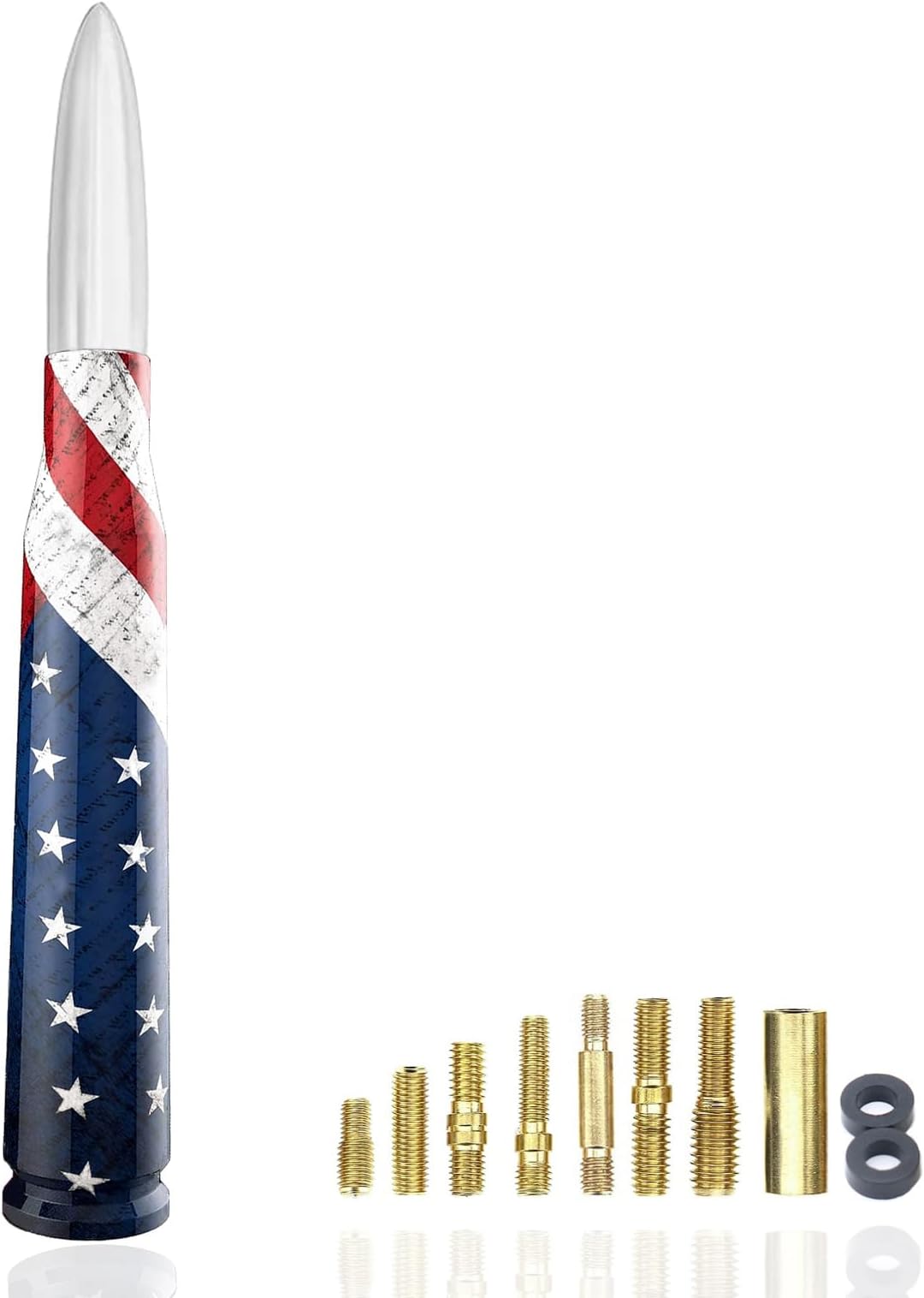 5.5 Inch Silver CNC Bullet Antenna For Dodge Ram 1500/2500/3500 - AM/FM 12 thumbnail image