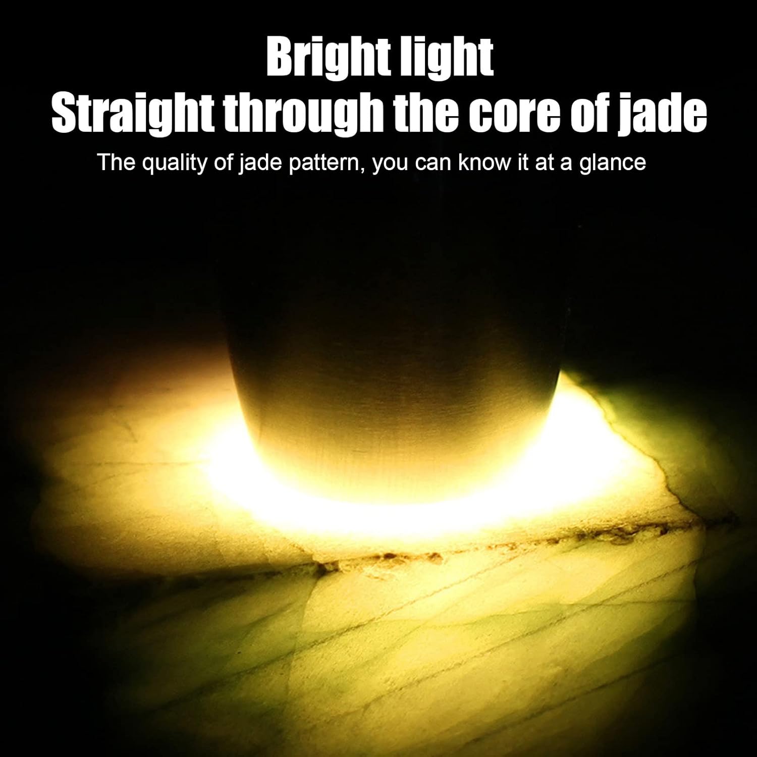 Horoper Jade Appraisal Light, Identification Flashlight, Mini Light Torch USB Rechargeable Flashlight, Jewelry Flashlight Waterproof 500lm USB Charging 3 in 1 Flashlight with 3