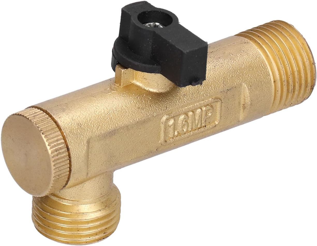 Walfront G1/2 DN15 Automatic Electronic Timed 2-Way Drain Valve for Air Compressor Condensate Management 110V, Inlet Valve
