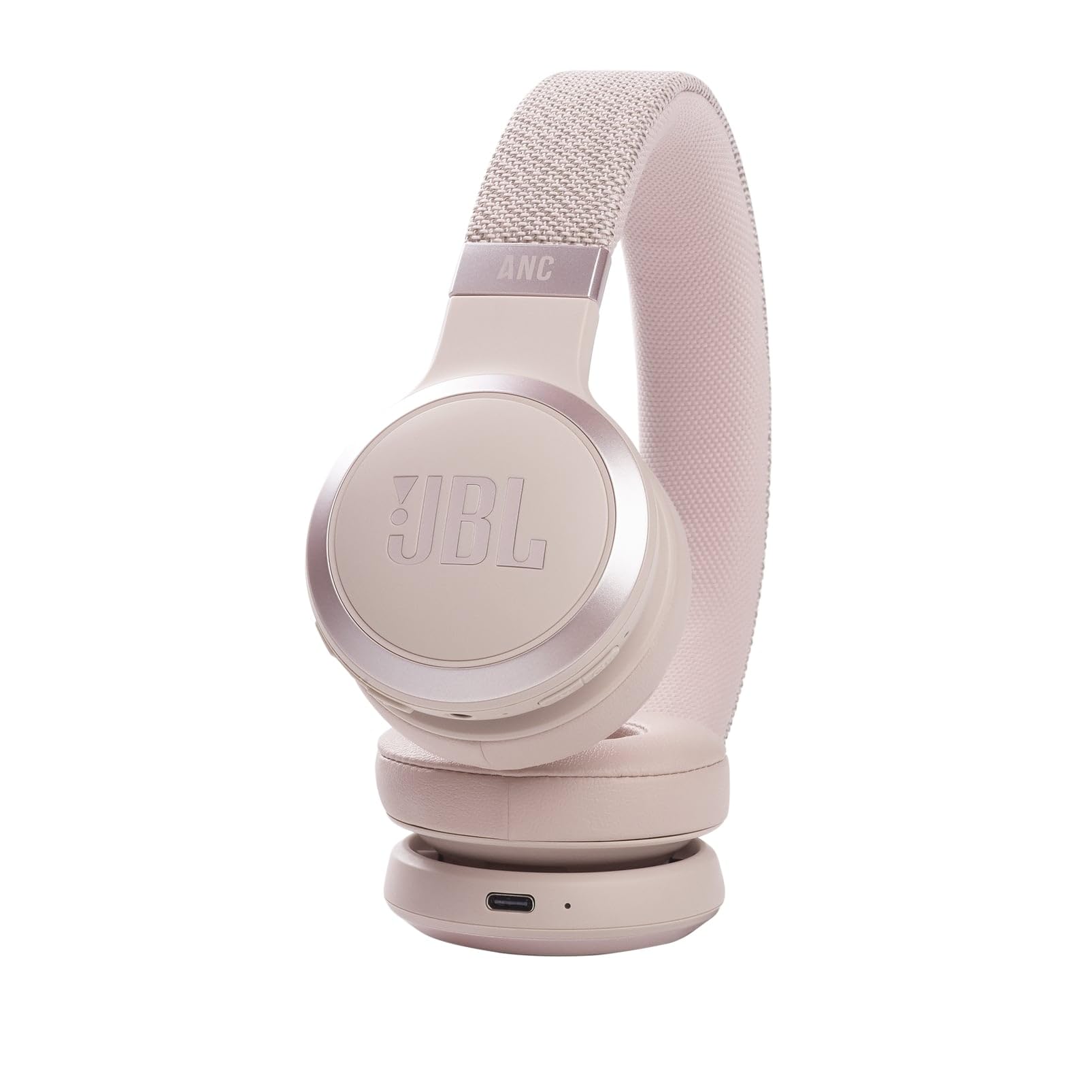 JBL LIVE 460 NC Auriculares supraaurales inalámbricos con cancelación adaptativa de ruido, tecnología Bluetooth, hasta 50h de batería sin NC, asistente de voz y conexión multipunto, rosa