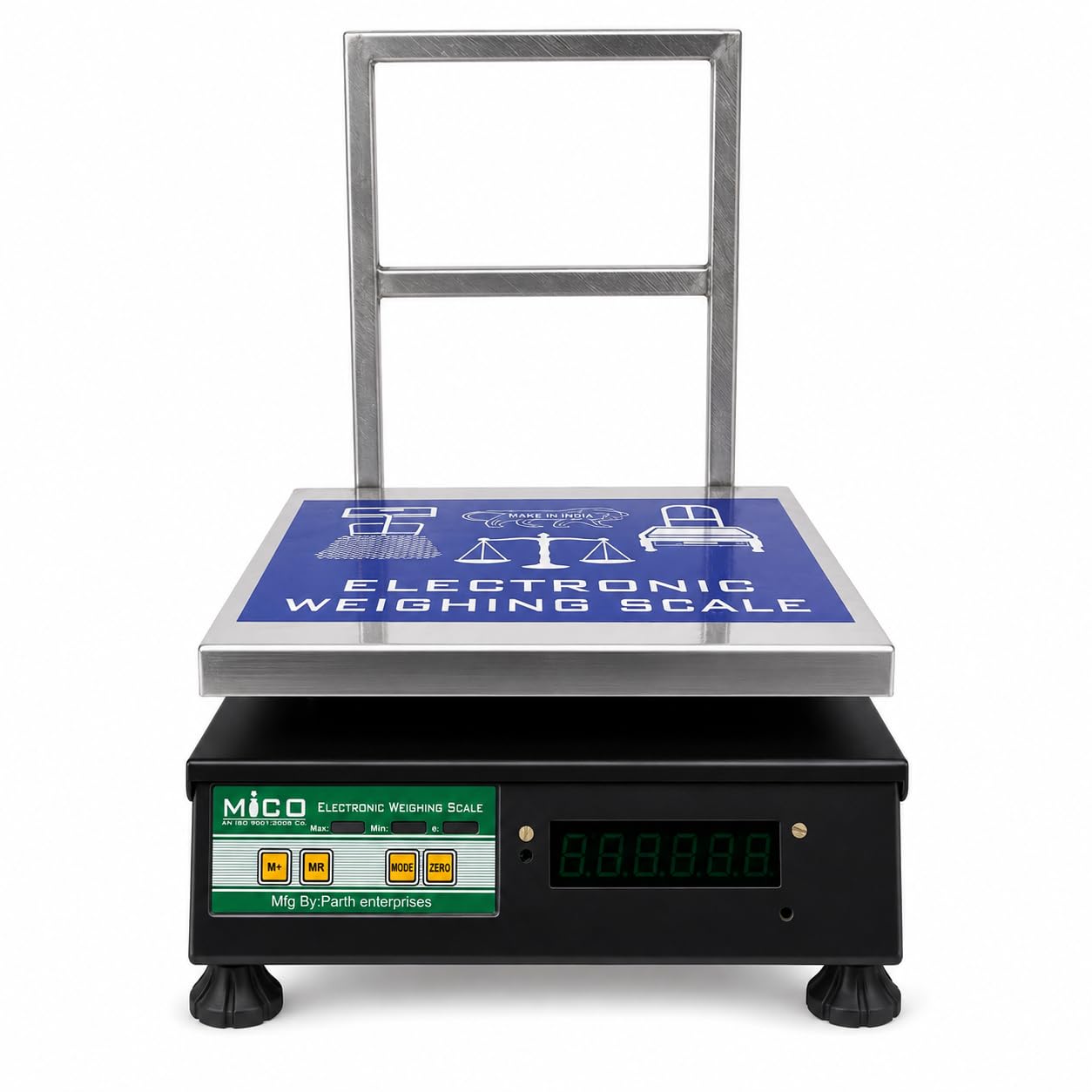 MICO Portable Chicken Weighing Scale 50kg with 250x250mm Stainless Steel Platform, Rechargeable Lithium Battery, Hanging Frame | Digital Scale for Poultry, Meat, Fish Shop-image-29
