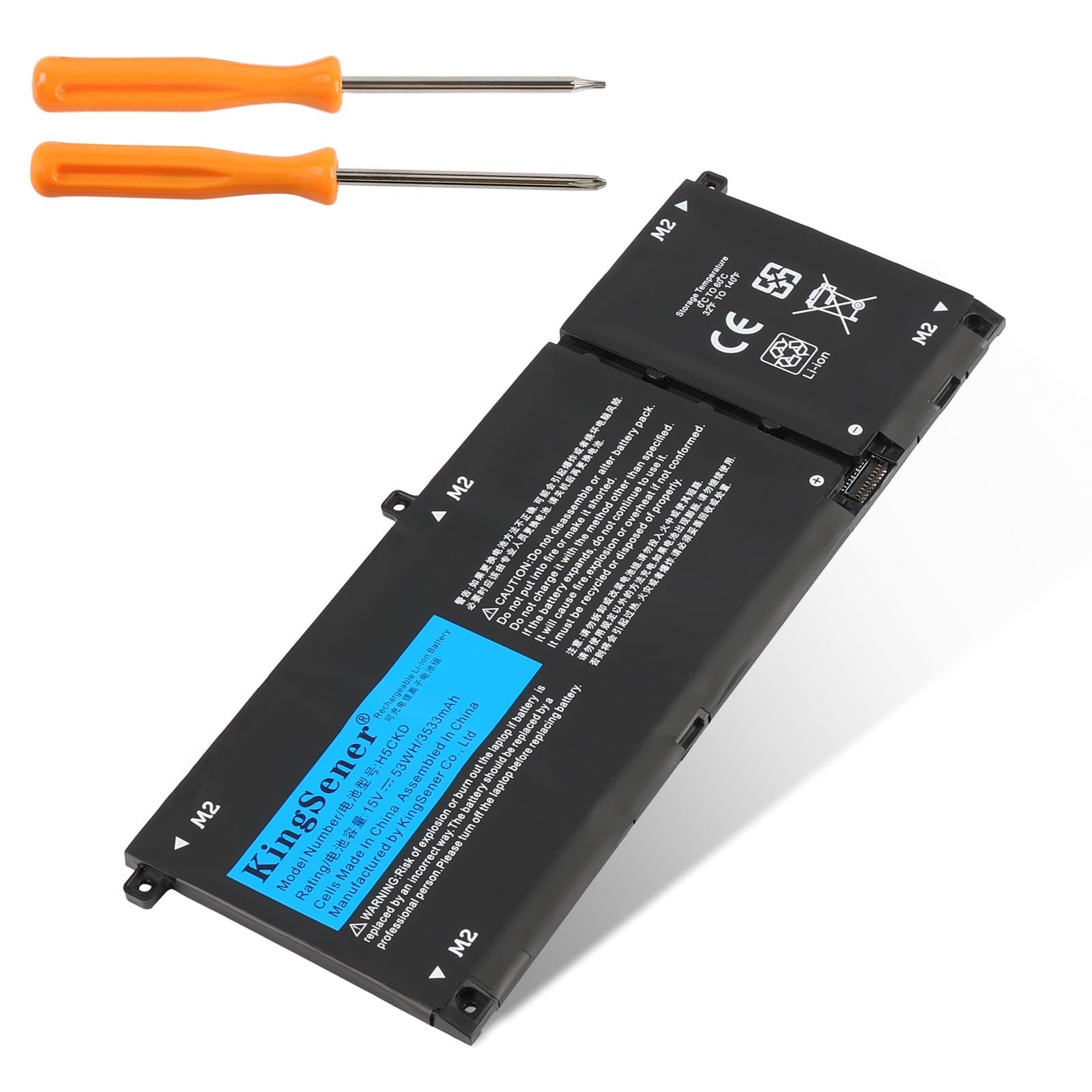 H5CKD 53WH Batteria per Dell Latitude 3410 3510 Inspiron 5300 5401 5408 5501 5508 5400 7405 7300 7500 2-in-1 Vostro 5300 5301 5401 5501 Series 07T8CD 0TXD03 09077G JK6Y6 15V