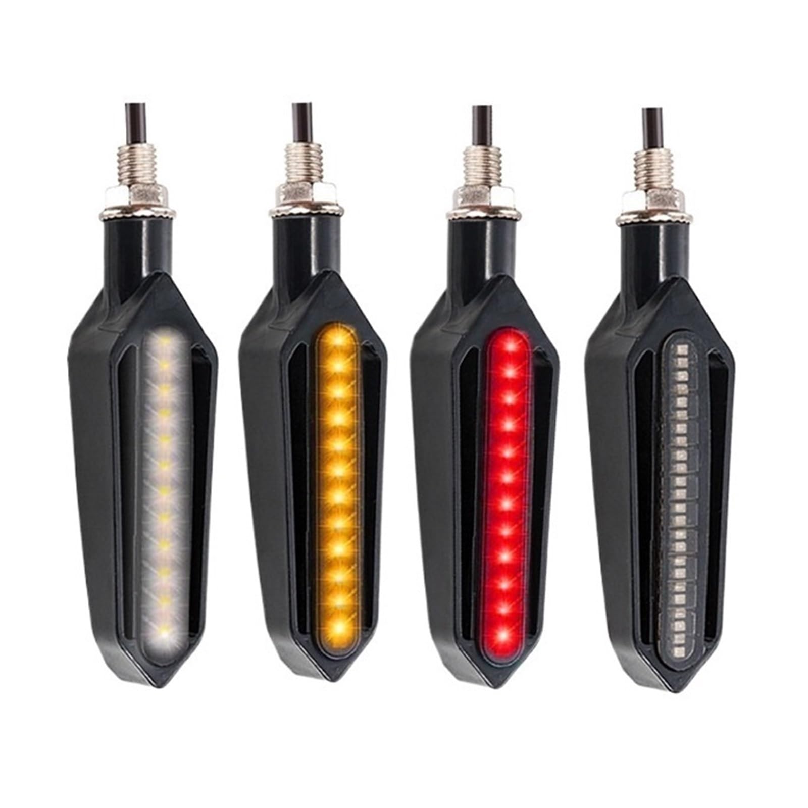 Światła kierunkowskazów Lampka Kontrolna Kierunkowskazów | Motocykl 10mm Wskaźnik Kierunkowskazu Światło Do Jazdy Płynące Światła Hamulcowe(4 Pcs)