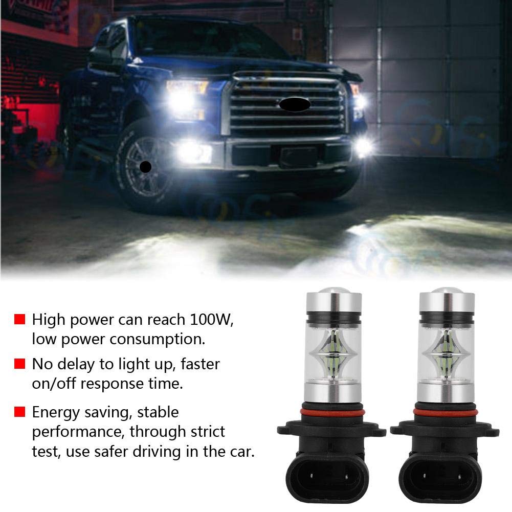 【1 par】 Bombillas LED, 12-24V 100W 8000K Luces antiniebla azul hielo para coche Bombillas LED para faros delanteros Bombilla 9005 HB3 H10 9145 9140 9040 9055 9155 9150 PY20D