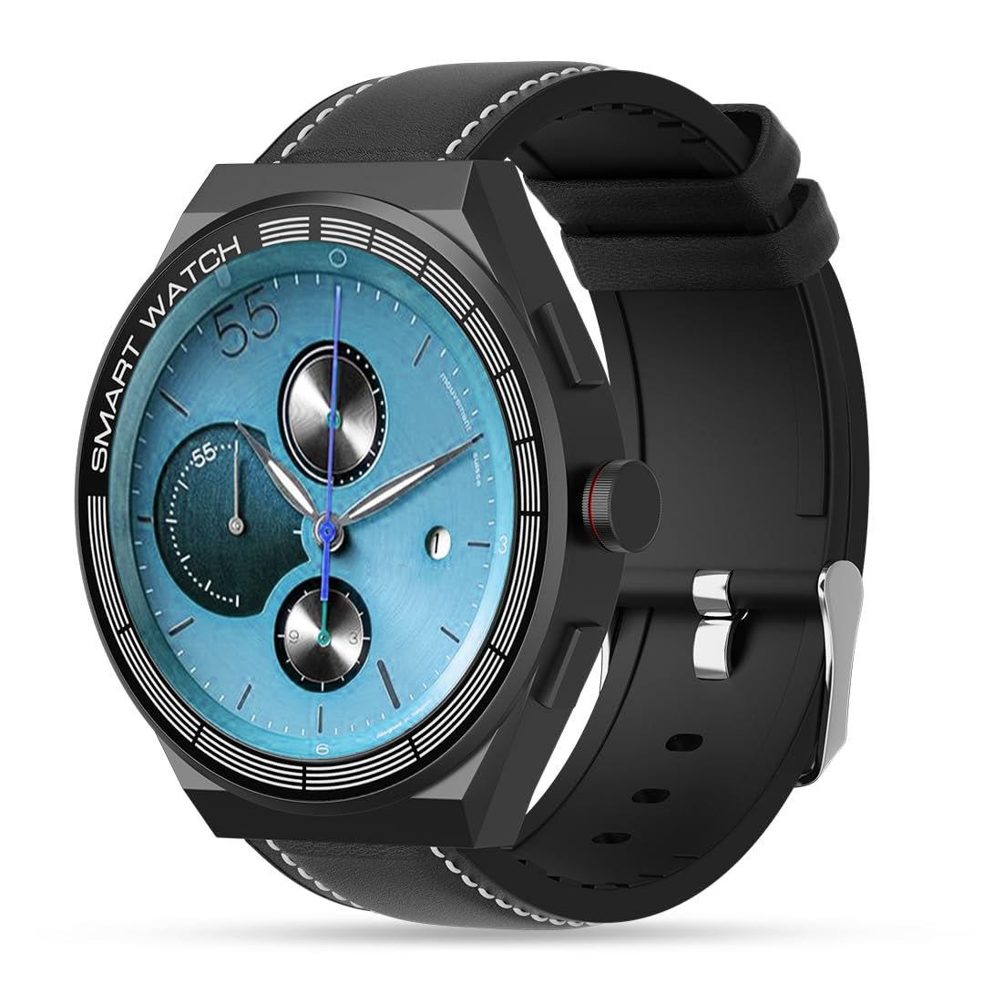 TEMPT Edge Pro Smartwatch for Men & Women, 1.51" AMOLED Display, Multiple Watch Faces & Sport Modes, Fitness Tracker, SPO2, Heart & Sleep Monitor, IP67, Digital Watch with Bluetooth Calling (Black)