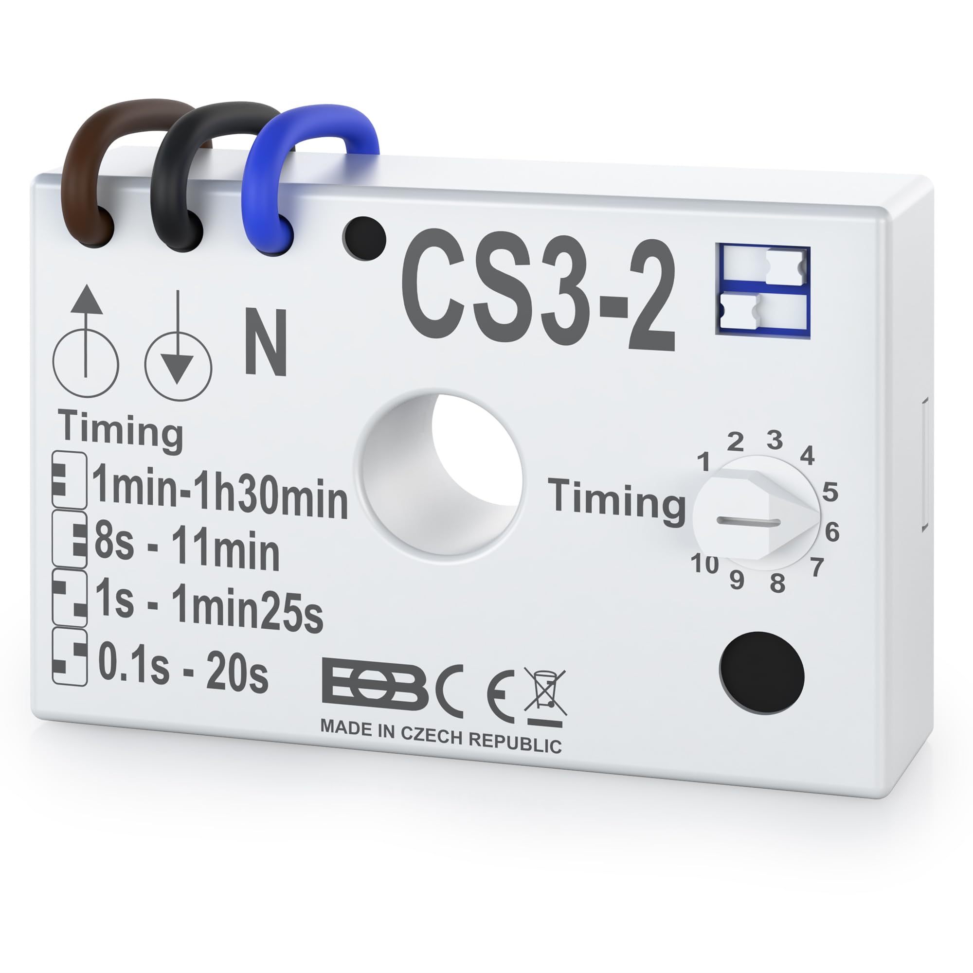 Elektrobock CS3-2 Treppenlicht Nachlaufrelais Unterputz, weiß