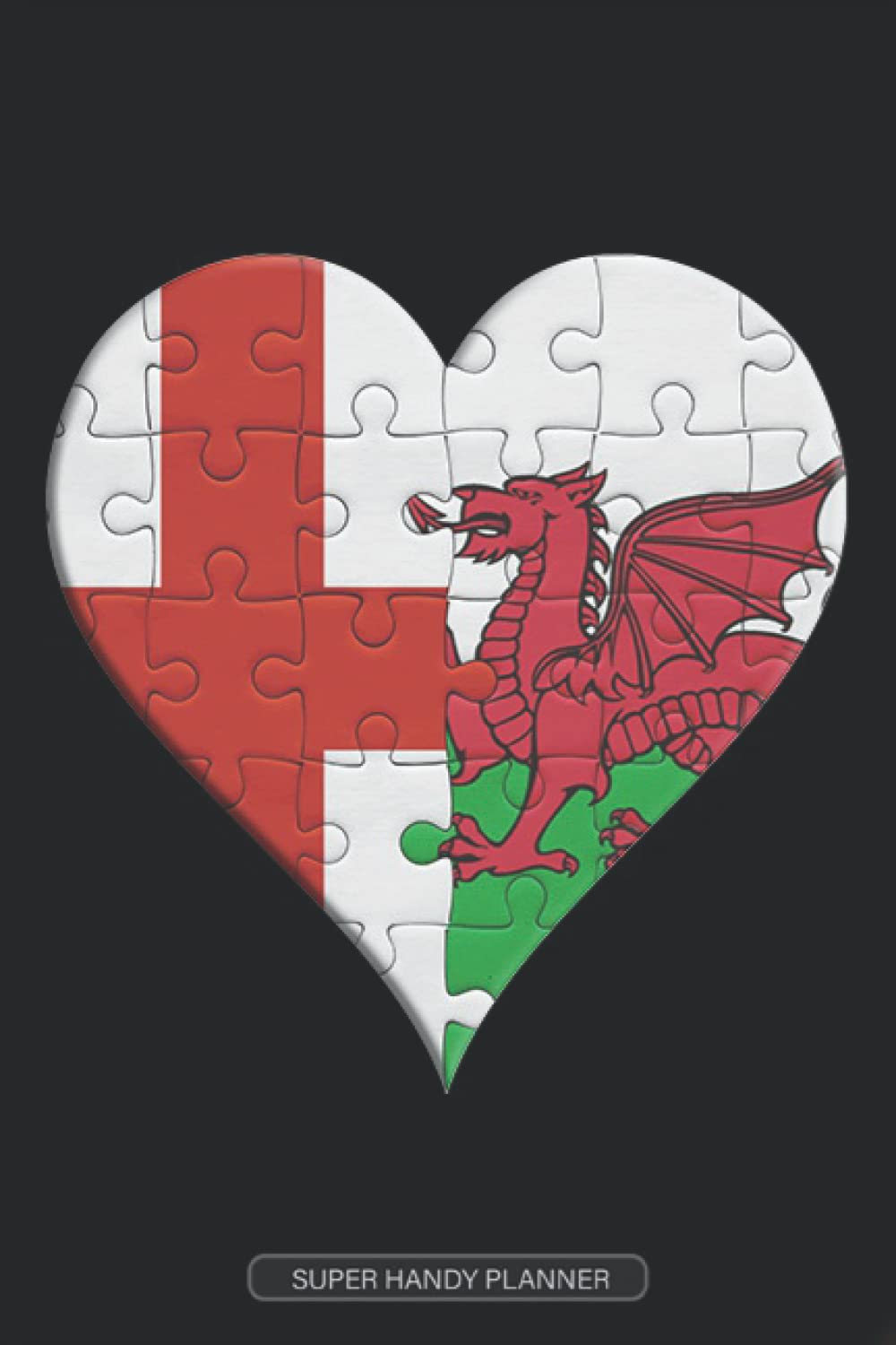 Planner: English Welsh Flag United Heart Jigsaw Puzzle Flags Of England Wales