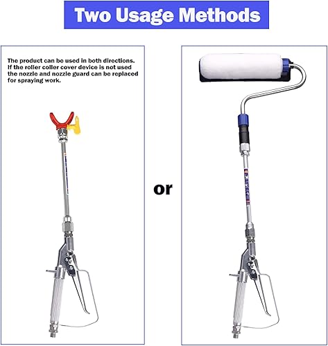 Miniatura 5 de DUSICHIN Rodillo pulverizador de pintura sin aire de alimentación interior DUS133 con varilla de alta presión para extensión de rodillo de 9 pulgadas