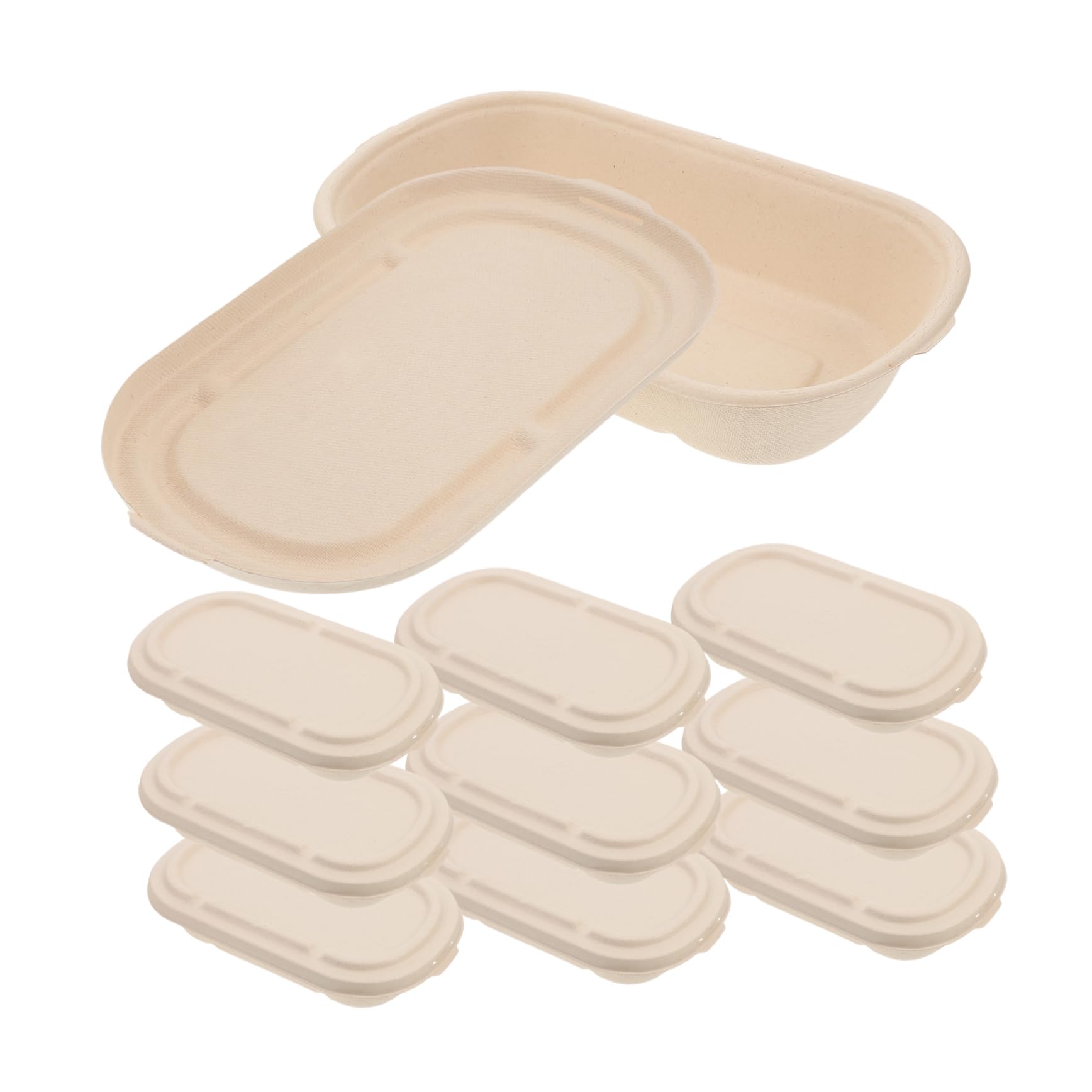 Contenedores De Pulpa Para Alimentos Desechables 850ml Cajas Tapa Para Ensaladas 25 Unidades Recipientes Biodegradables Para Comida Para Llevar Ideales Para Restaurantes y De Comida