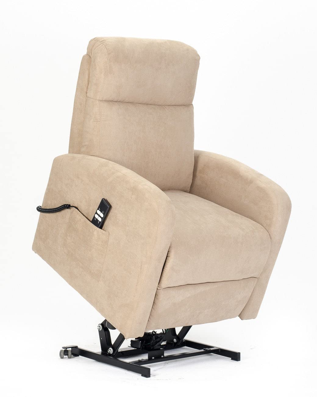 Poltrona Elettrica Reclinabile Fisiomatic Noemi - 2 Motori, Passaggio Porte, Made In Italy, Grigio