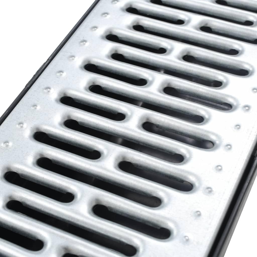 vidaXL Canalette di Drenaggio 6 pz Acciaio Zincato 6 m