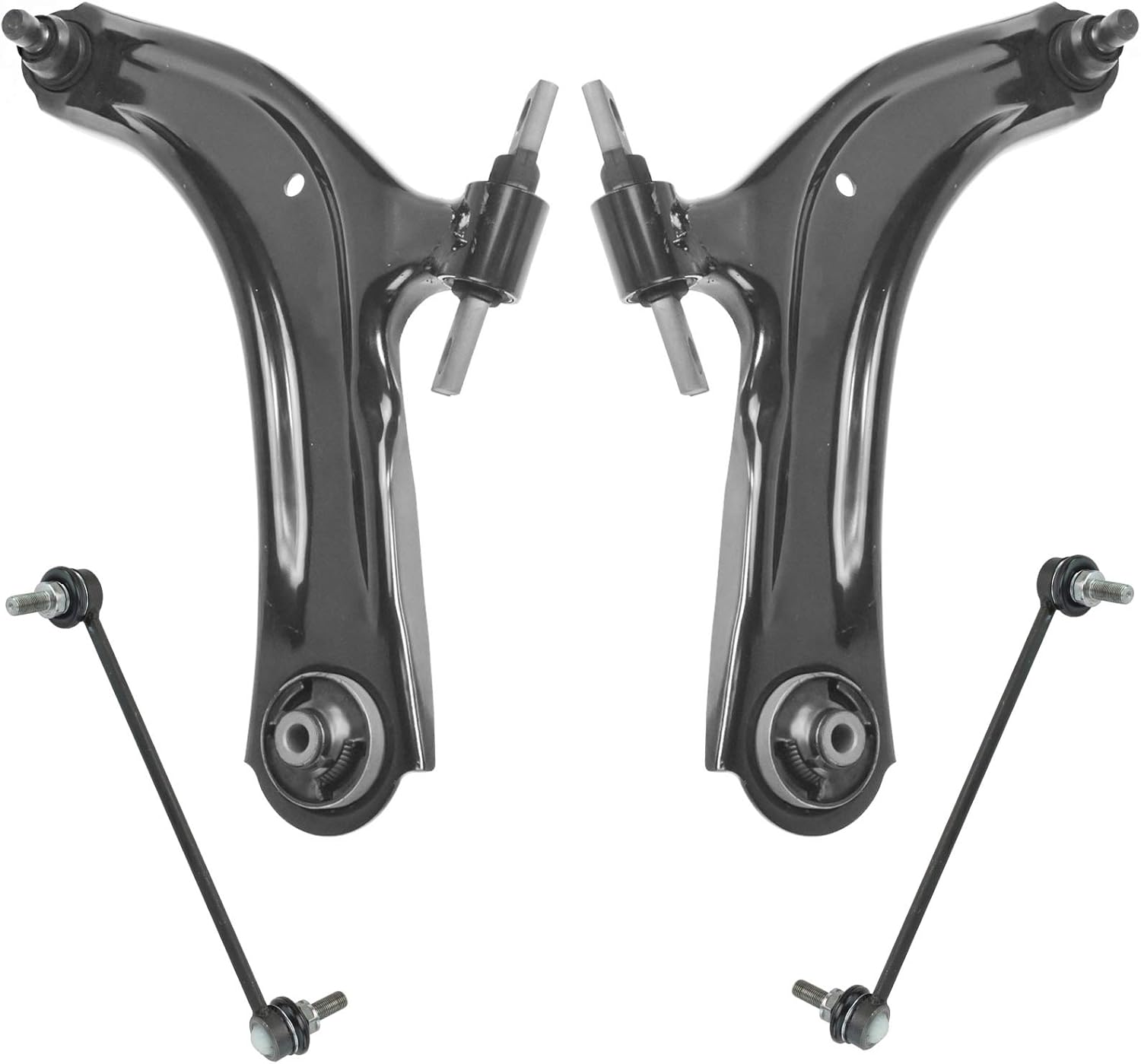 TRQ Front Suspension Kit Control Arm with Ball Joint Sway Bar Stabilizer Link Compatible with 2008-2013 Nissan Rogue 2014-2015 Rogue Select