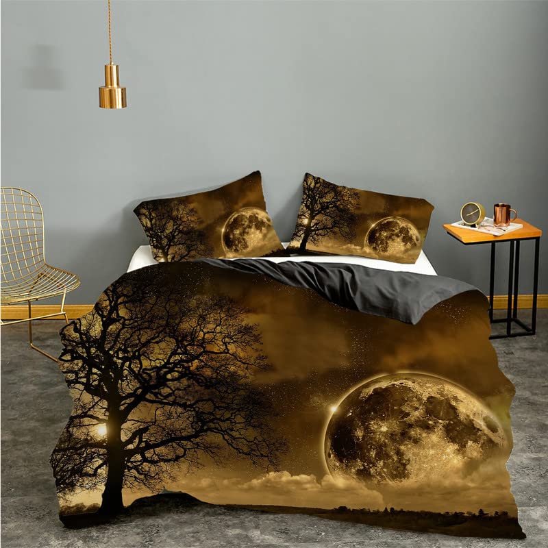 Housse de couette 240 x 260 et 2 taies d'oreiller microfibre lit adulte
