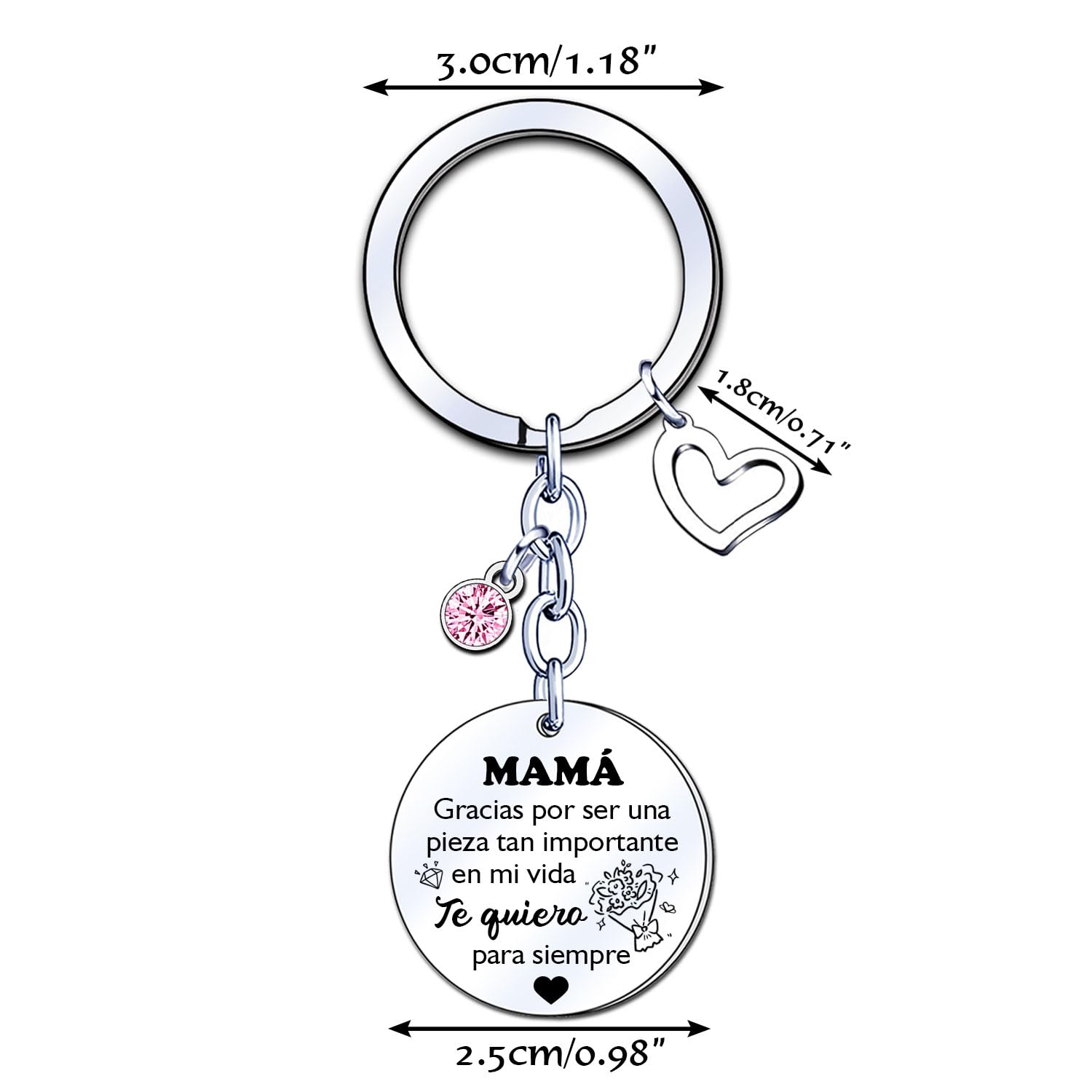 Regalos Mamá Llavero Regalo Mamá Madre Llavero regalo personalizado y divertido Regalos para Mamá Madre Pulsera para Mamá Regalos Mujer Regalo para mi mamá de Navidad,Regalos cumpleaños - 2
