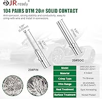 Vista 6 de JRready ST6360 Deutsch DTM Kit de herramientas de engarzado de conectores Deutsch y 2 3 4 6 8 12 pines con contacto sólido, terminal sólido