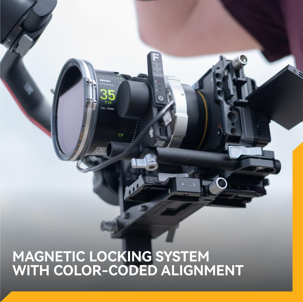 NiSi JetMag Pro Vario-ND 82mm, 1-5 stop (ND2-ND32), filtro ND variabile magnetico con polarizzazione. True Color, Vetro ottico, Nanocoating, Ultra-sottile. Richiede anello JetMag Pro.