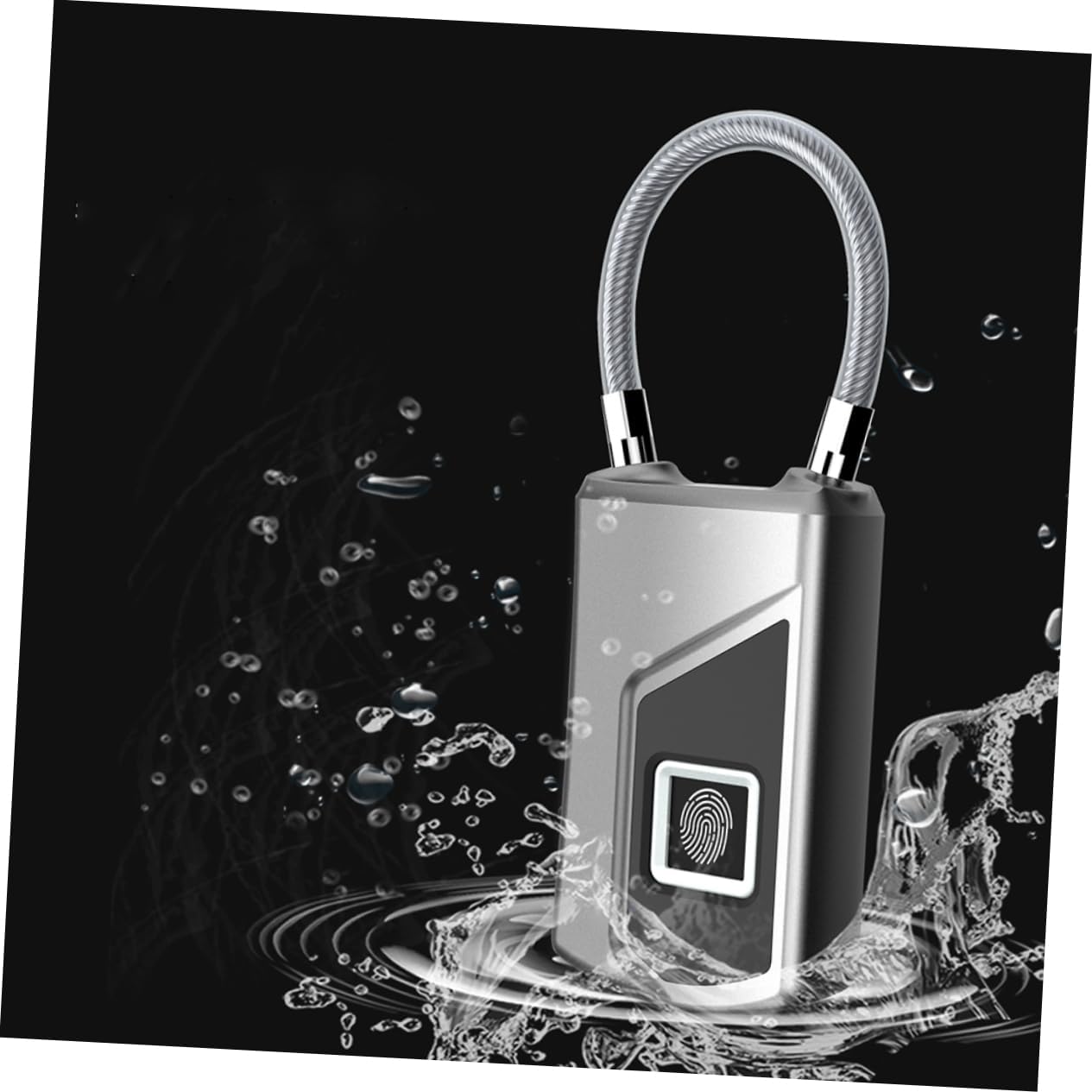 WOONEKY 南京錠 指紋 ロック 屋外