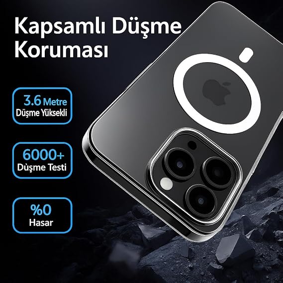 URUCHI Samsung S25 ULTRA MagSafe ile Uyumlu Sararmaz Kılıf - Şeffaf PC, Mıknatıslı, İnce, Darbeye Dayanıklı, Çizilmez, Hafif, Premium Koruma, Şeffaf Kapak, Mıknatıslı, S25 Ultra Koruyucu Kılıf