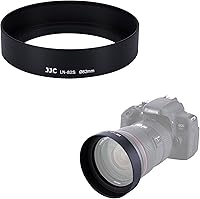 Vista 12 de JJC Parasol de lente de metal de aluminio estándar de montaje atornillado de 2.835 in para lentes con rosca de filtro frontal de 2.835 in para Canon