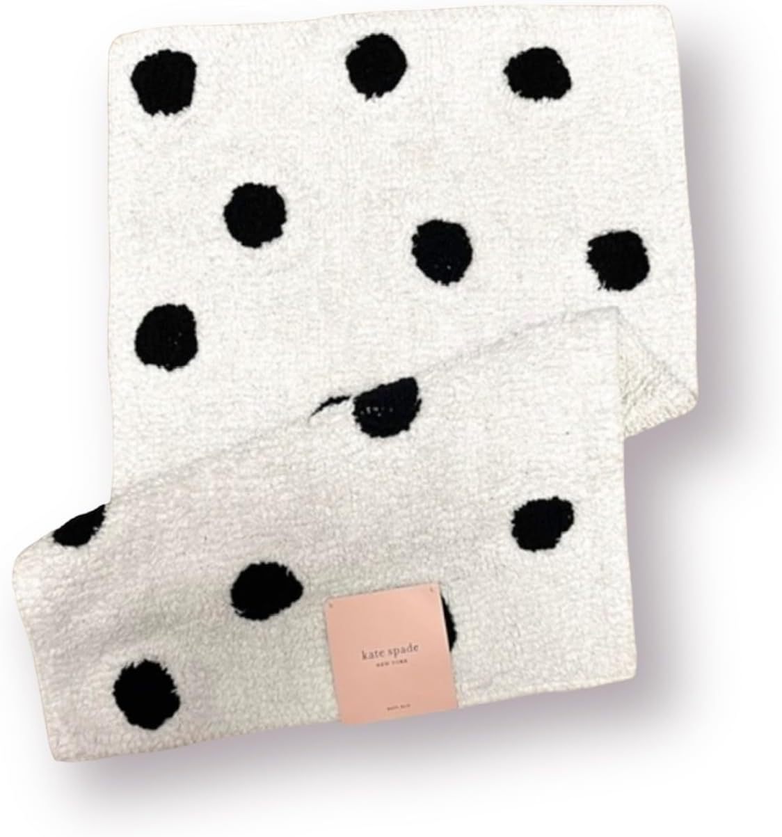 Amazon.com: Kate Spade New York Torrington Bath Rug, White with Black ...