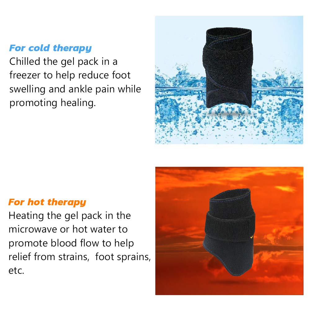 Foot Ankle Ice Gel Pack for Follow and Sole, Hot Cold Therapy Reusable