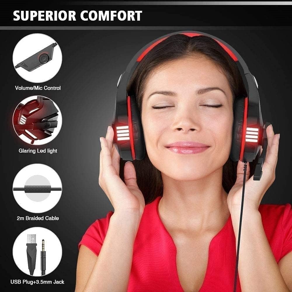 Auriculares for Juegos, con micrófono for PC(Blue)