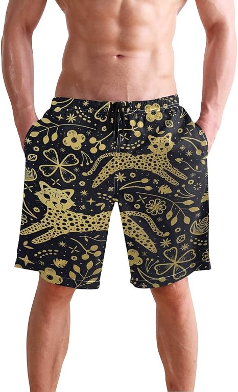 Cheetah Board Shorts Quick Dry Swim 