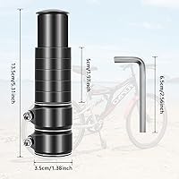 Vista 6 de Extensor ajustable para manillar de bicicleta que aumenta la altura de la barra hasta 5.3 pulgadas para la mayoría de bicicletas de carretera, MTB