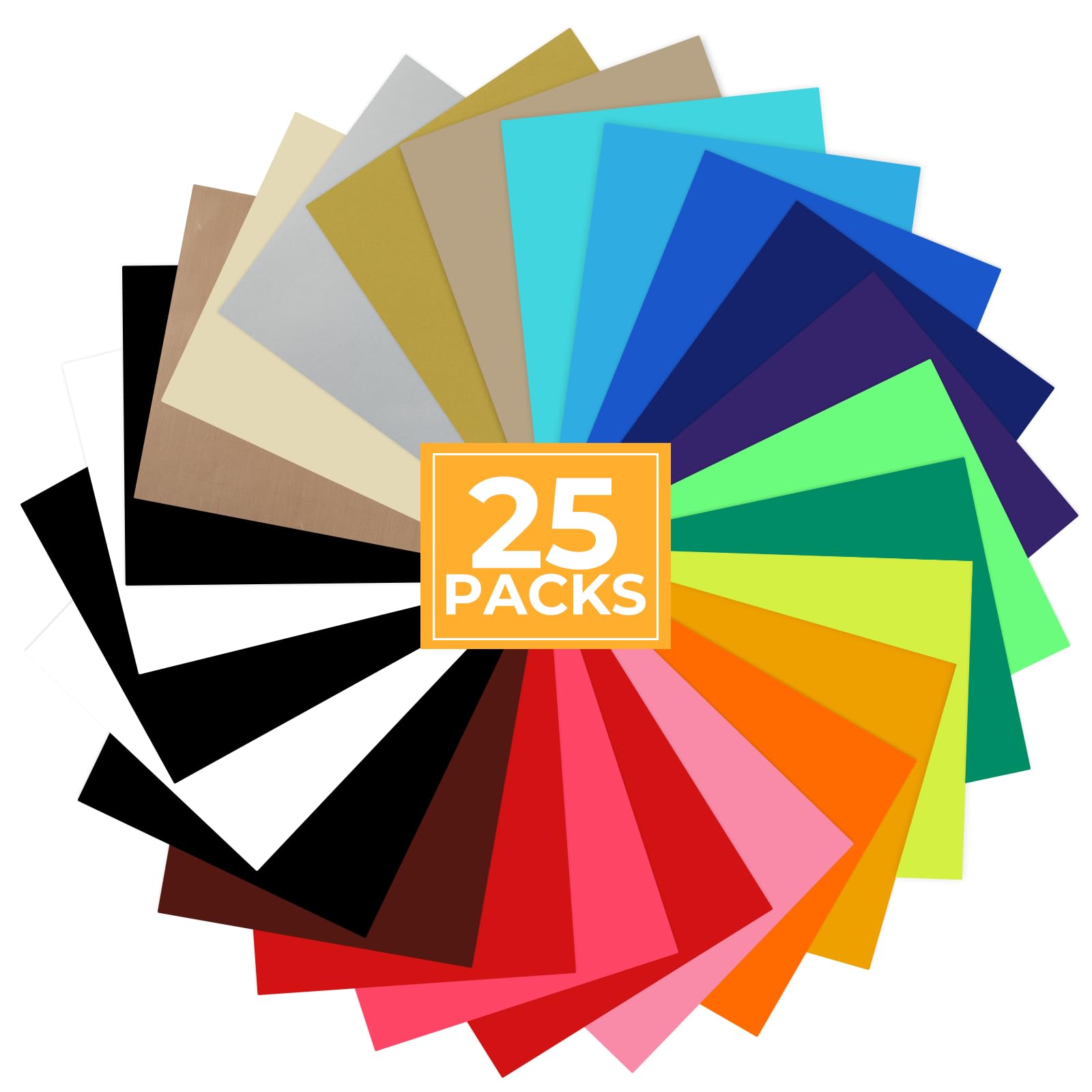 HTVRONT Heat Transfer Vinyl - 25 Packs HTV Vinyl for T-Shirts