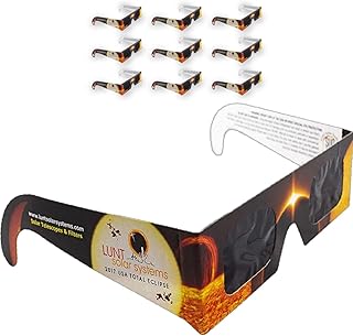 10 Pack Premium, Solar Eclipse Glasses NASA Approved 2024, ISO and CE Certified Optical Quality Safe Shades for Direct Sun Viewing for Solar Eclipse
