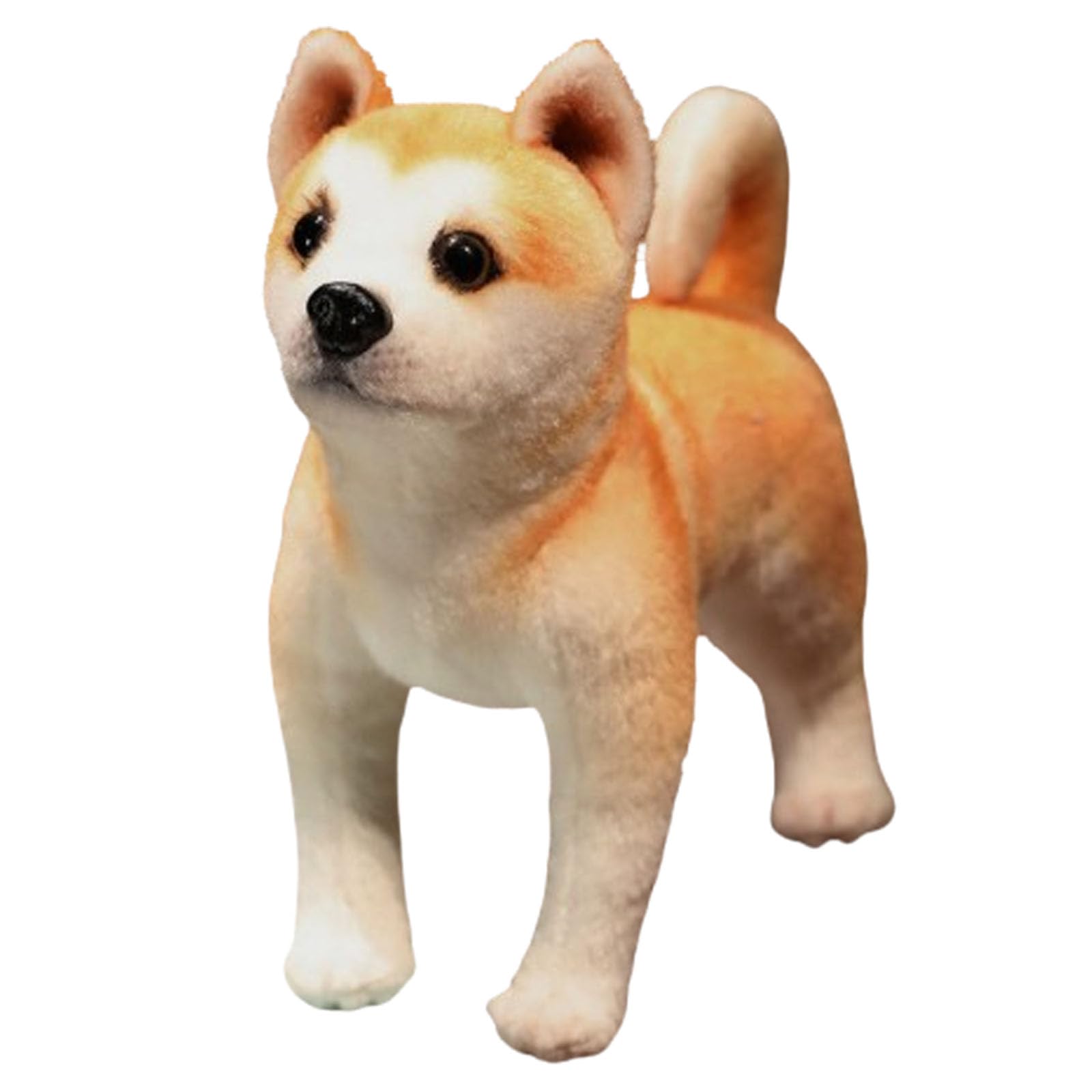 JORCEDI Akita Stuffed Animal, Akita Soft Plush Toy Comfort Cushion, Realistic Shiba Inu dog Puppy Plush Toy, Cute Plushie Puppy Toys, Gifts for Children and Adults (25cm,Standing)