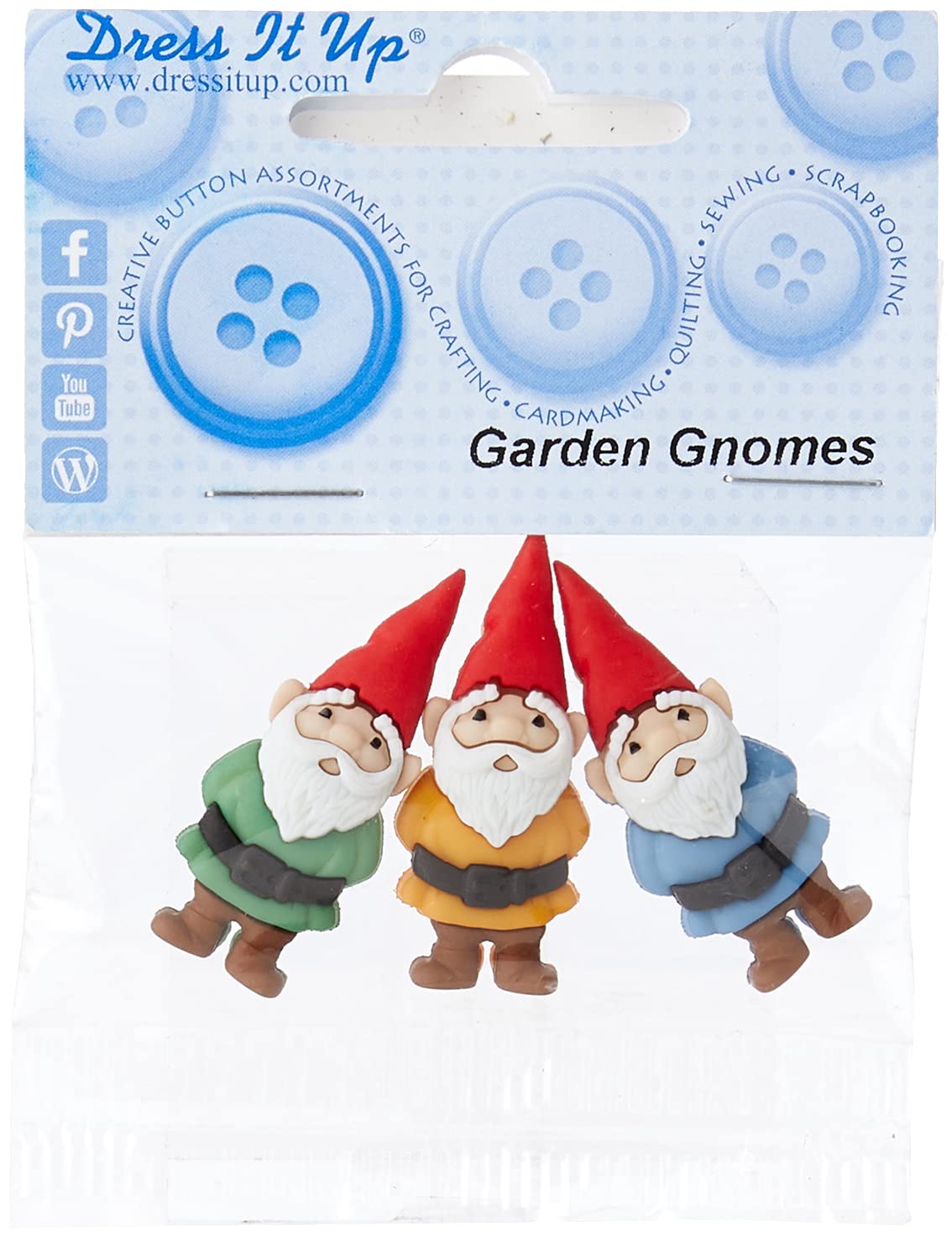 Dress It Up 7696 "Garden Gnomes Novelty Embellishments