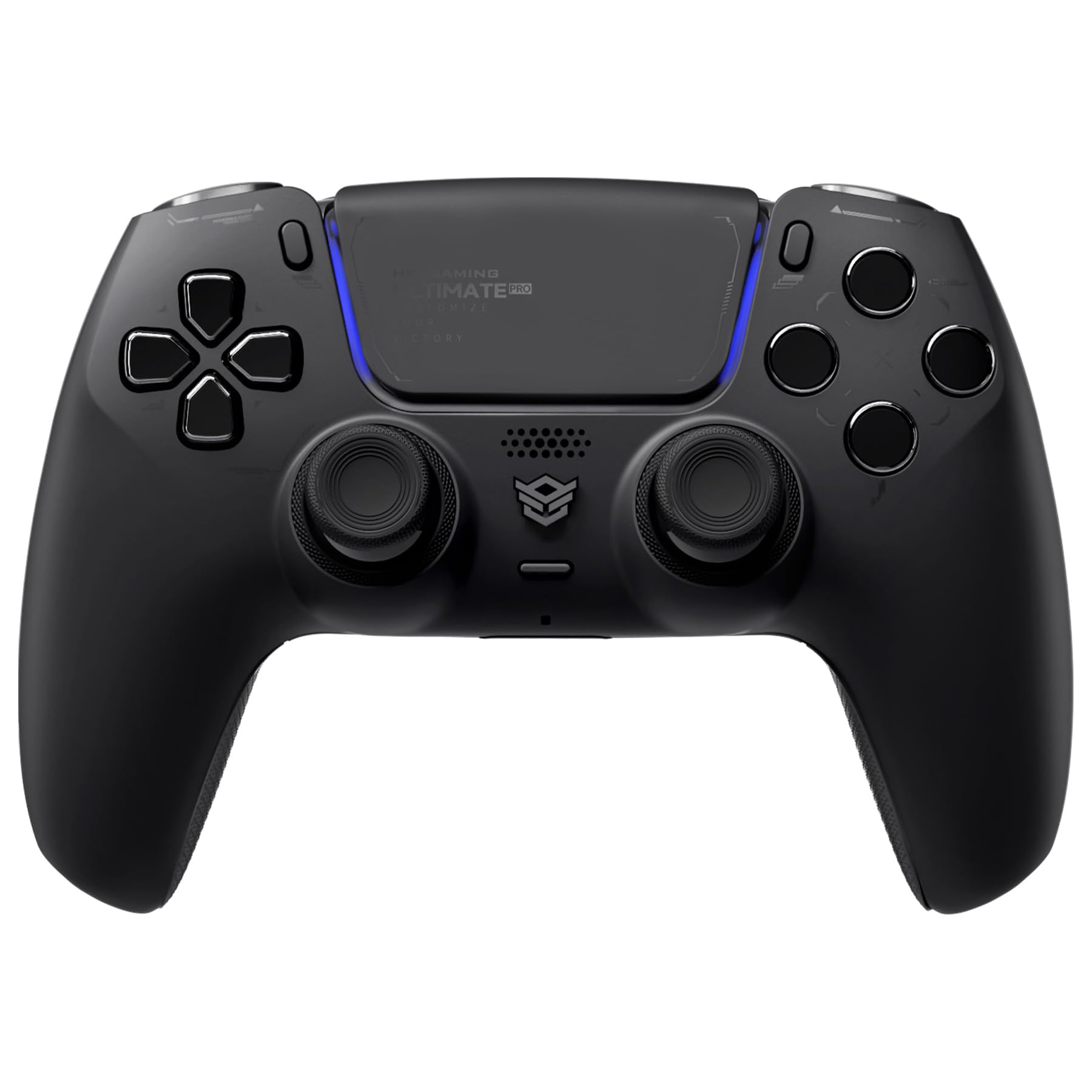 HEXGAMING ULTIMATE PRO Controller per ps5/PC,Wireless/USB Joystick Pro | 4 Tasti Posteriori Rimappabili&8 Levette Analogiche Effetto Hall&6 Profil&Trigger Grilletti Regolabili,Nero Chaos