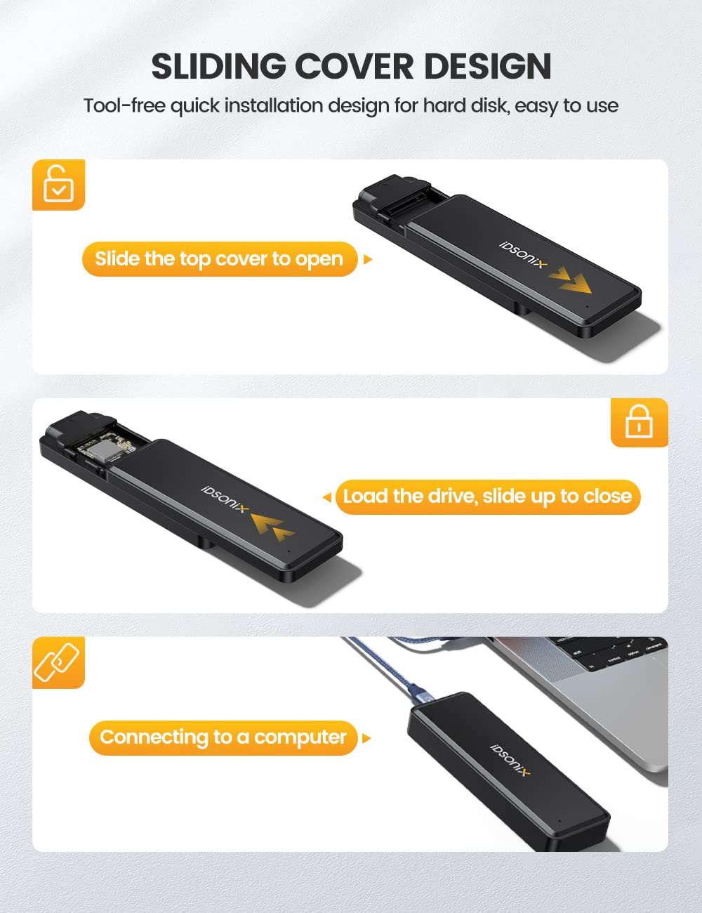 Amazon.co.jp: iDsonix ハード ドライブ エンクロージャ M.2 SATA USB