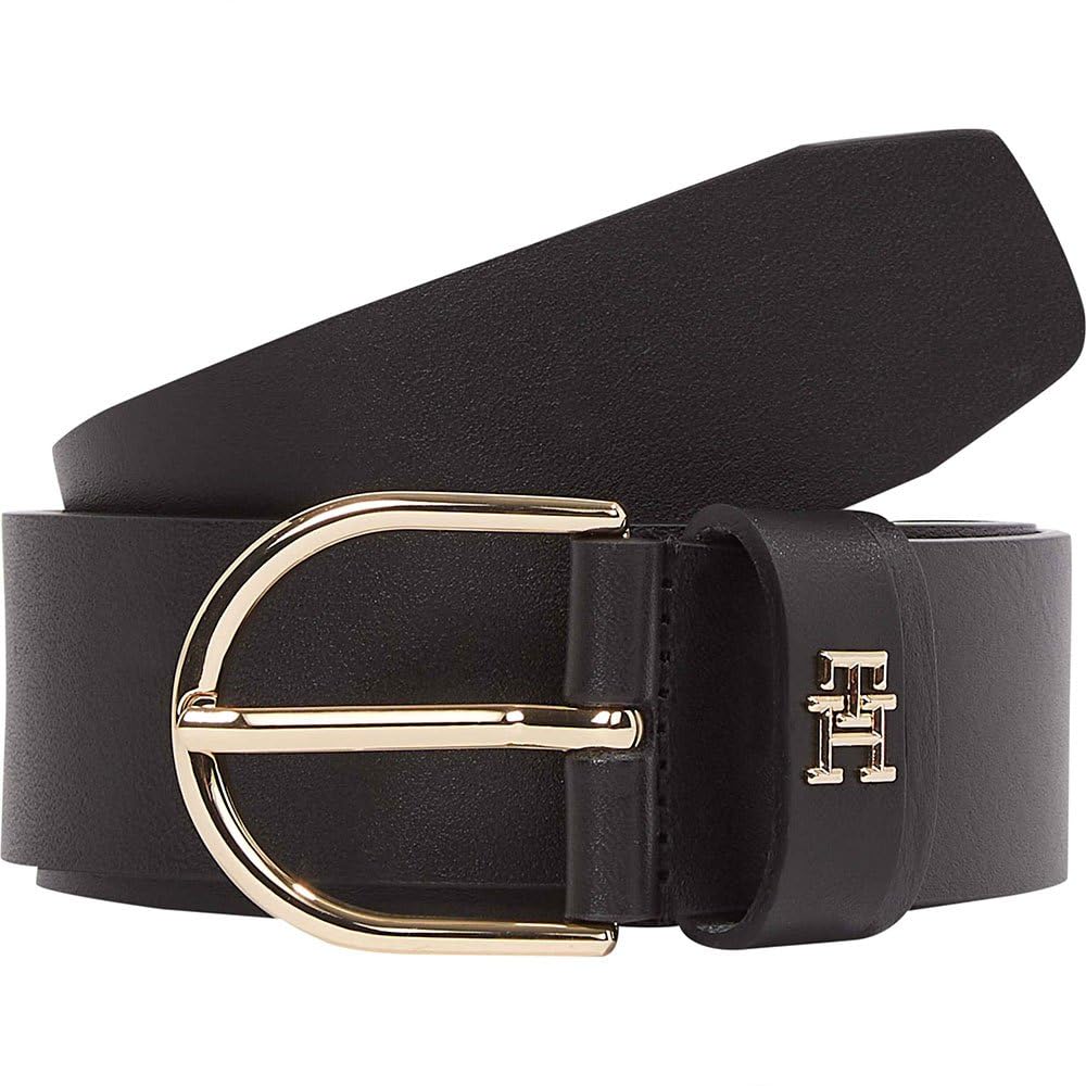 Tommy Hilfiger Damski pasek 3,5 cm Essential Effortless z klamrą szpilkową, czarny (czarny), 90