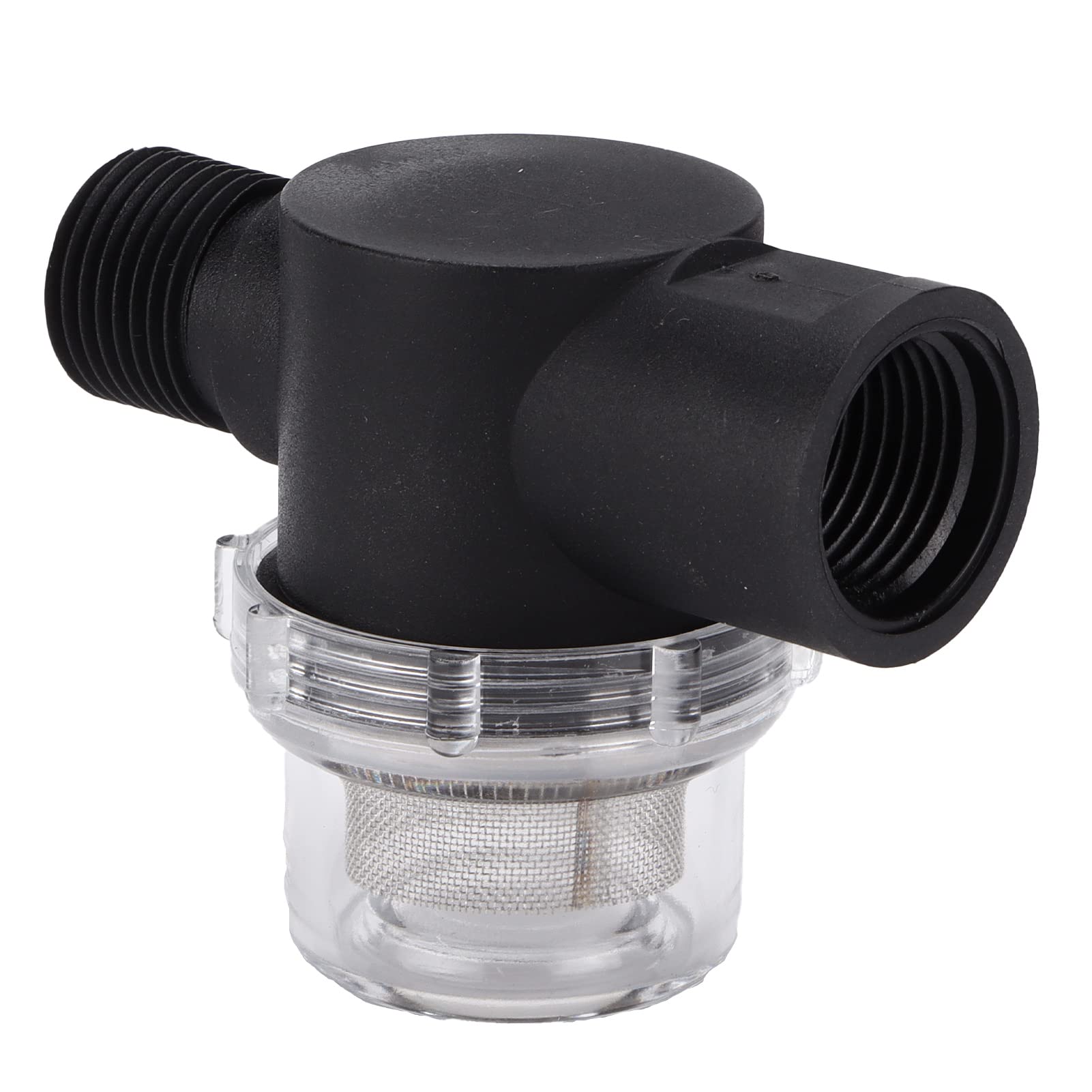 Tamis transparent pour pompe à eau, 50 mailles, filtre en acier inoxydable avec design facile à nettoyer, convient pour les conduites d'eau domestique ou de camping-car