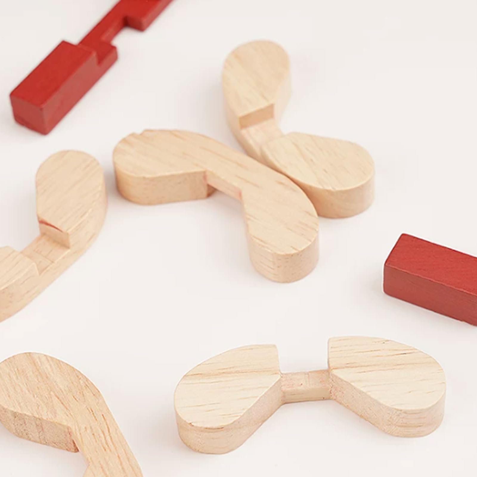 Set di Puzzle Montessori in Legno Kongming Lock Lu Ban Lock | Puzzle cerebrale 3D ad incastro per sbloccare i blocchi, gioco di logica ad alta difficoltà per districare