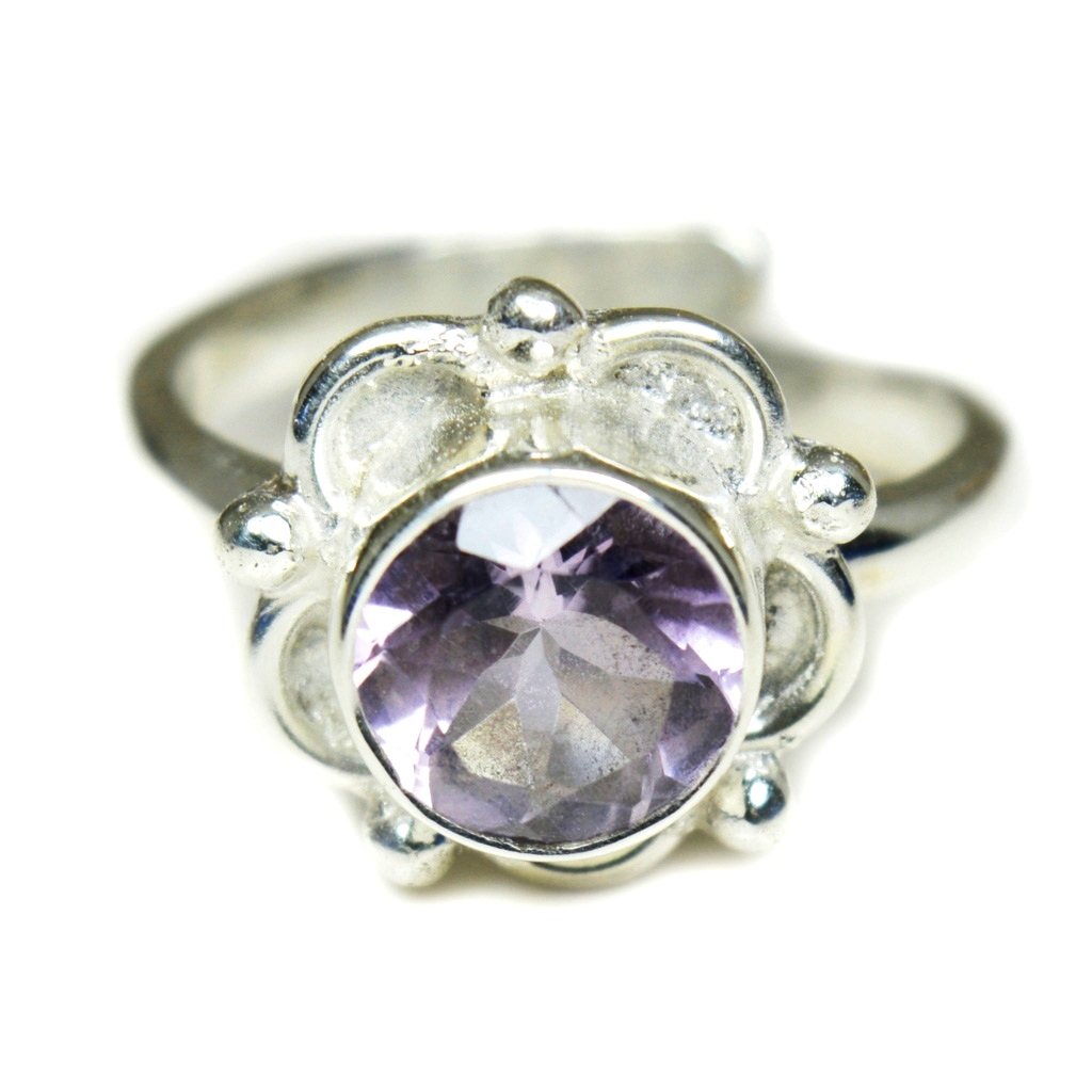 Bague originale argent sterling améthyste violette faite main grande taille 46-68