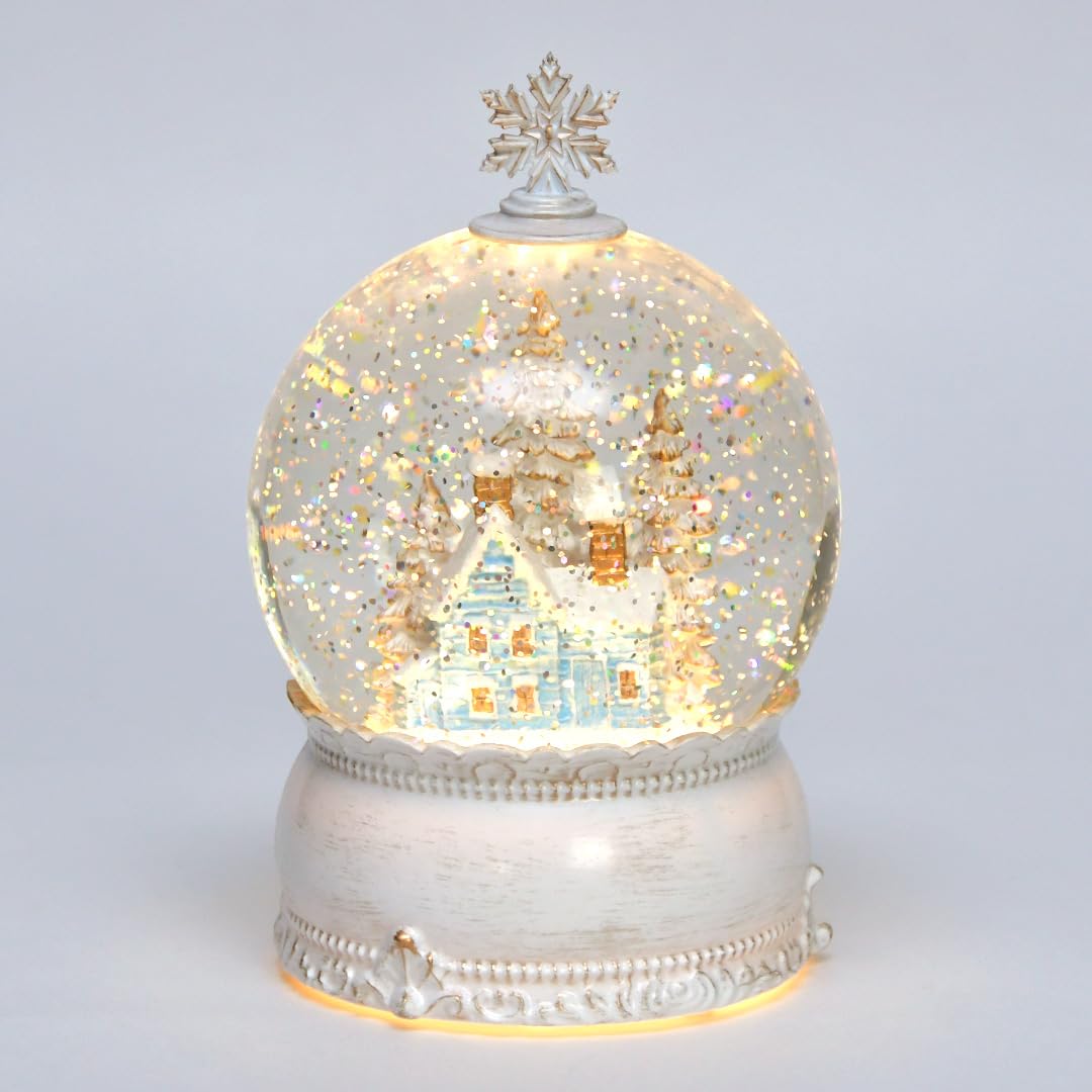 Amazon.co.jp: リキッドLEDスノードーム/ホワイトタウン※電池/USB仕様