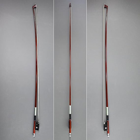 Carbon Fiber Core Hybrid Peranmbuco Skin Violin Bow 4/4 Size VINGOBOW 127V Master Level Fleur-de-lys Snakewood Frog 4 4 Full Straight Premium Natural Horse Hair for Porfessional Player ...