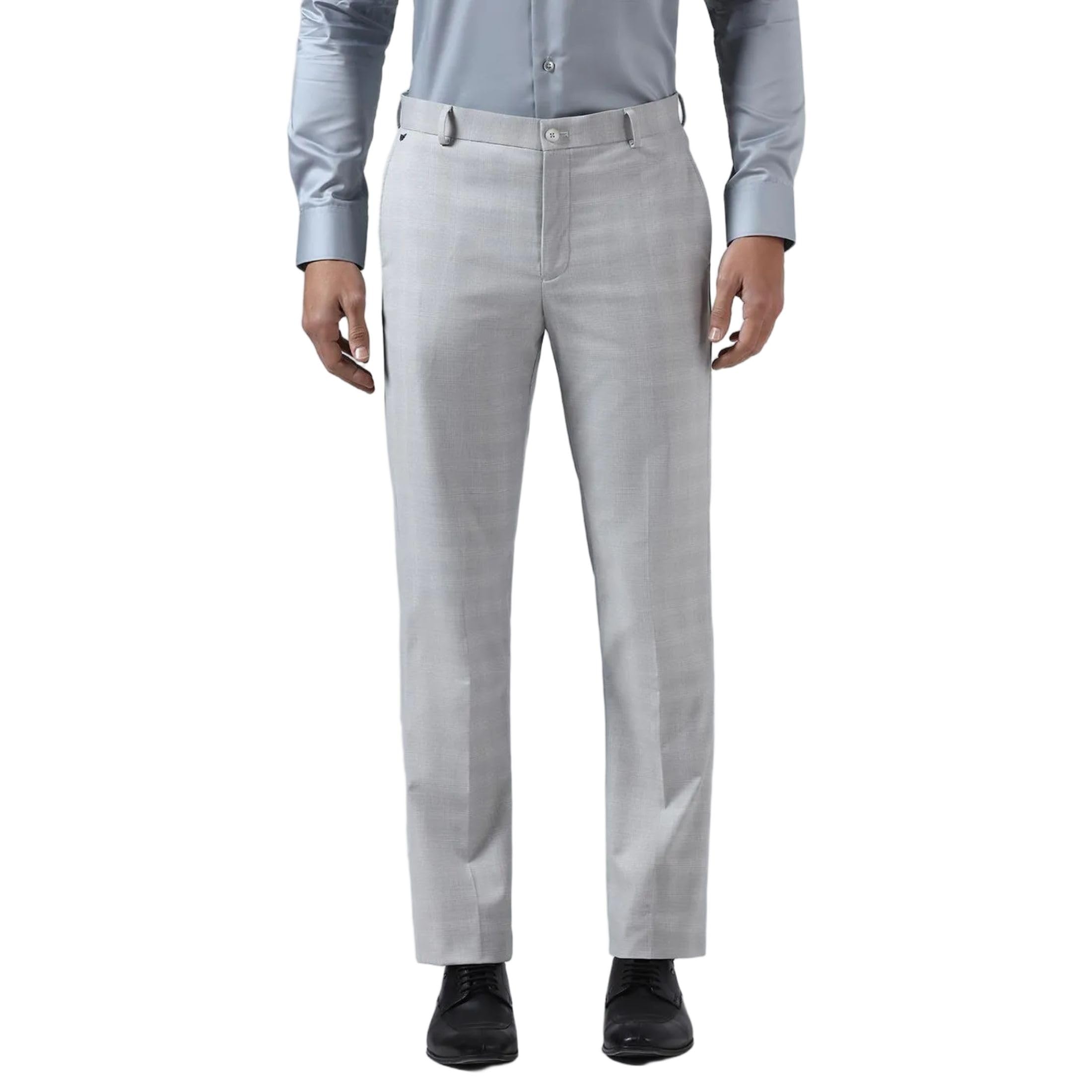blackberrys Men's Polyester Blend Checks Slim Fit Formal Trousers-picture-24