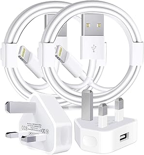 iPhone Charger Plug and 6.6FT Lightning Cable，[Apple MFi Certified]iPhone USB Fast Wall Charging Adapter with 2 Pack Lightning to USB Fast Charging Cord for iPhone 13/12/11/XS/XR/8/7/6/6s Plus/SE/iPad
