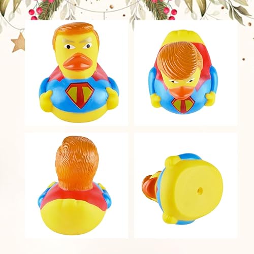 Miniatura 3 de Nuwani Supper Trump - Pato de goma  Juguete de baño para baby showers, cumpleaños, actividades en la piscina  Recuerdo único y decoración de fiestas