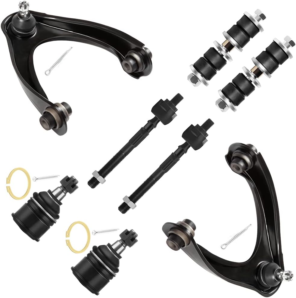 SCITOO 8pcs Front Suspension Kit Upper Control Arm And Ball Joint Inner Tie Rod End Sway Bar Link Fit 1996-2000 For Honda Civic K9802 EV367 K90451