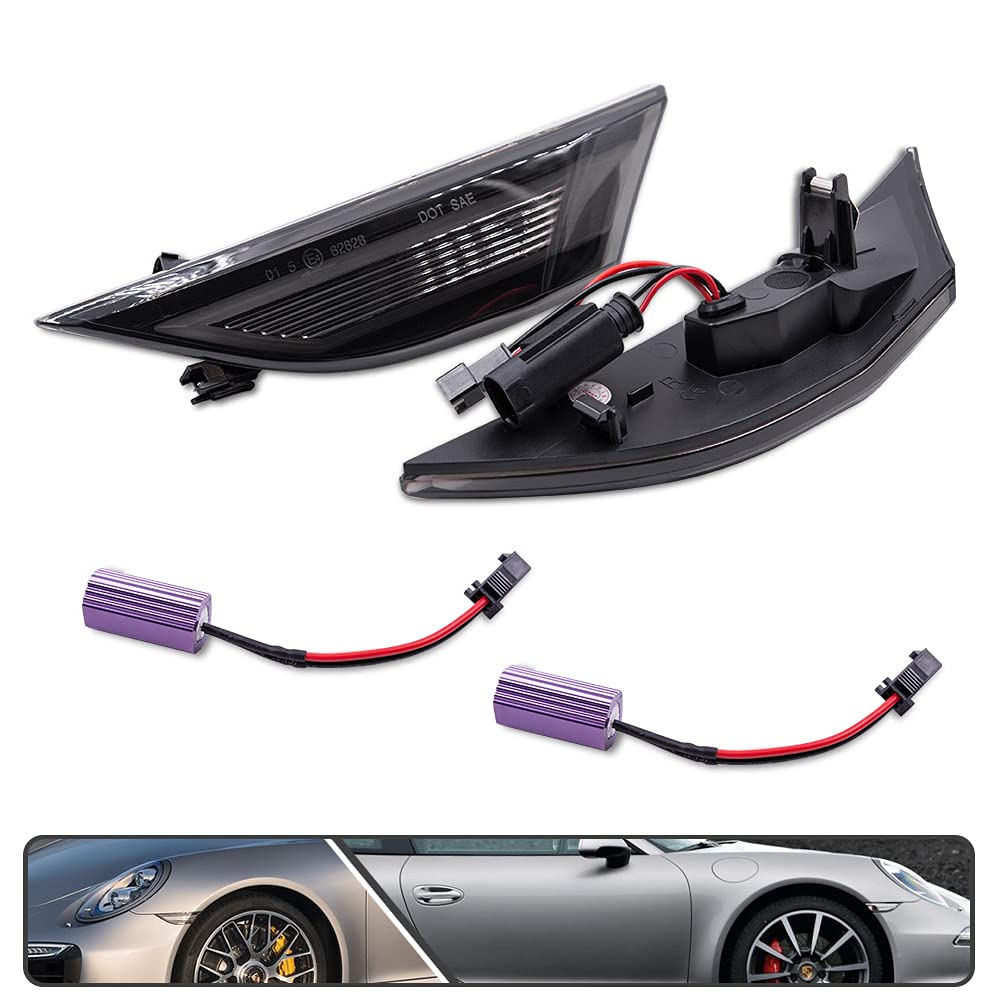 Amazon | Mingruiテスト 2個 アンバー フルLED フロントサイド