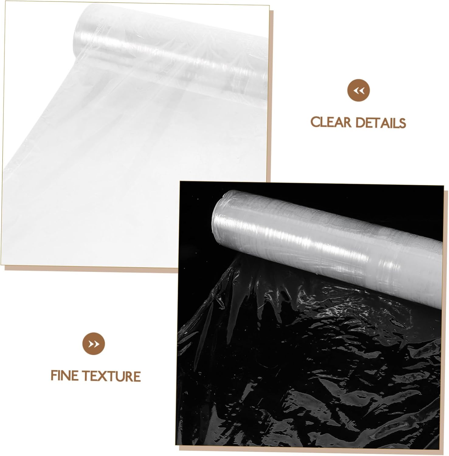 1Roll Food Grade Kitchen Cling Wrap Disposable Plastic Wrap for Food Storage Easy to Use Stretch Film for Leftovers Bbqs and Picnics