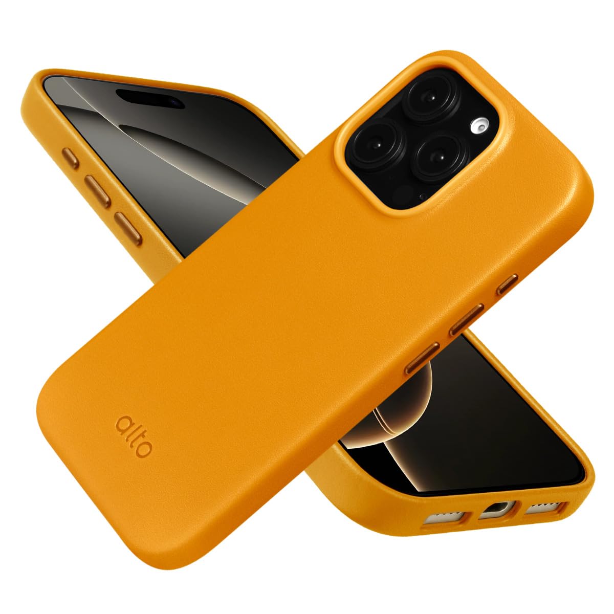 alto Phone Case Compatible with iPhone 16 Pro 2024 and MagSafe, Magnetic Italian Leather Case, Clop Series Drop Protective Case (iPhone 16 Pro, 6.3