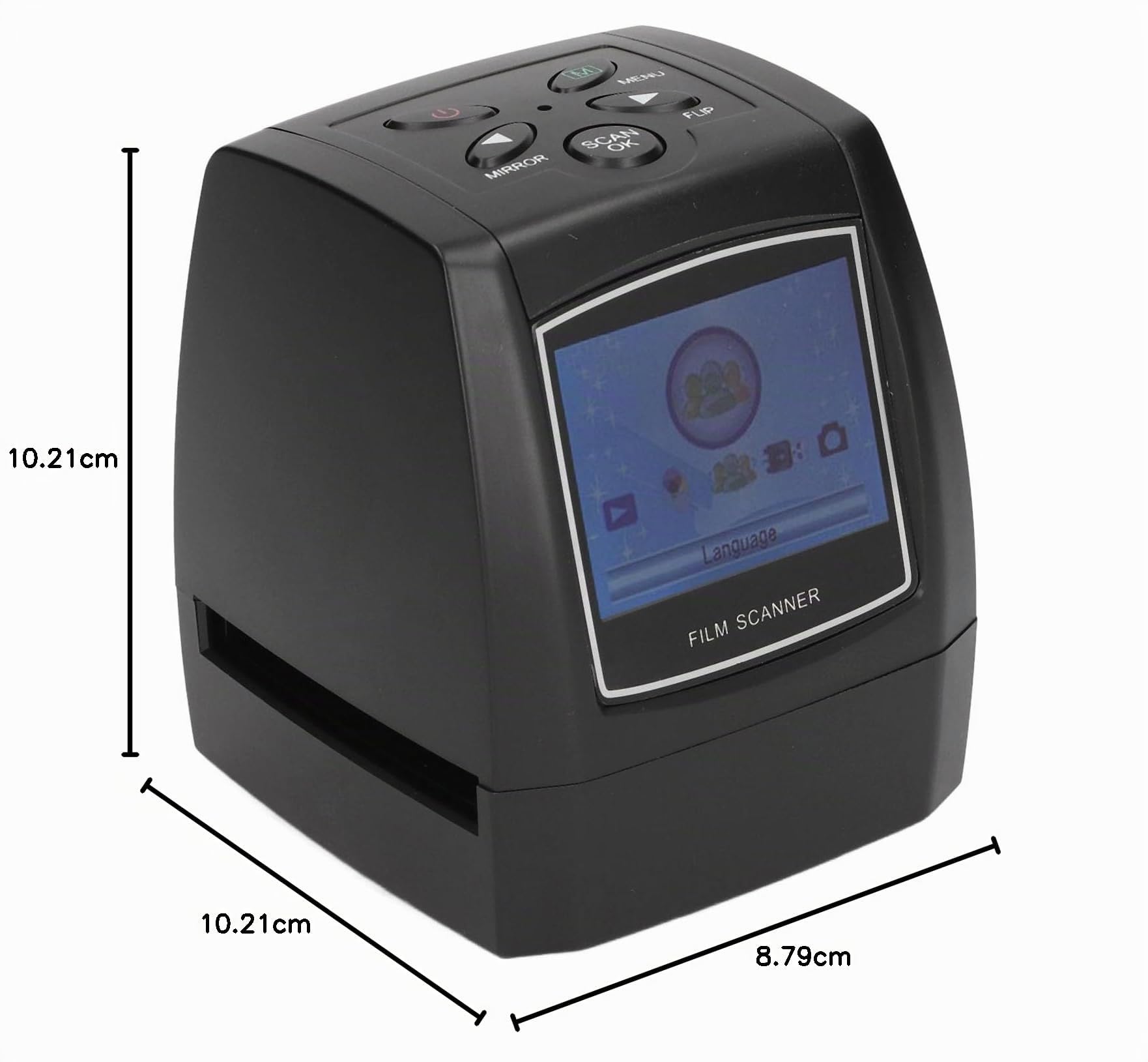 Scanner per Pellicole Digitali con Display a Colori da 2,36 Pollici, 5MP USB MSDC per Diapositive e Negativi Portatili, per Studi Fotografici, Supporto per Schede di Memoria