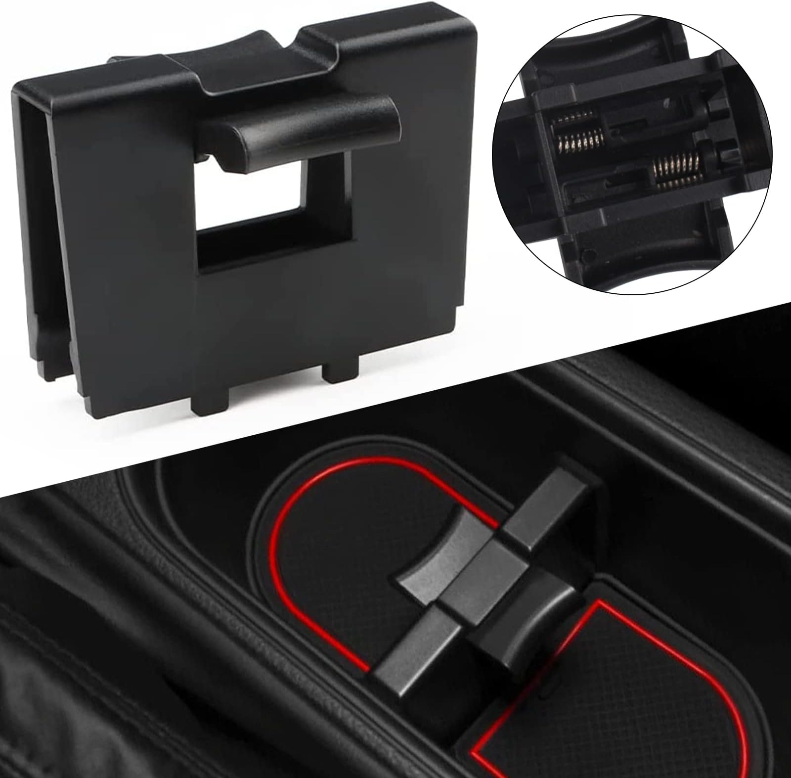 EVniko Center Console Cup Holder Insert Divider Compatible